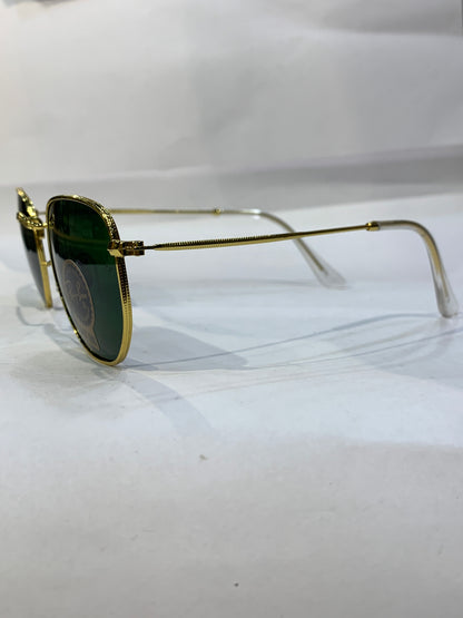 YAR Golden Frame Green Shade Unisex Sunglass RB3548 62 16 125