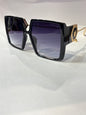 Rev Ver Black Gold Frame Black Shade Sunisex Sungless Sun043