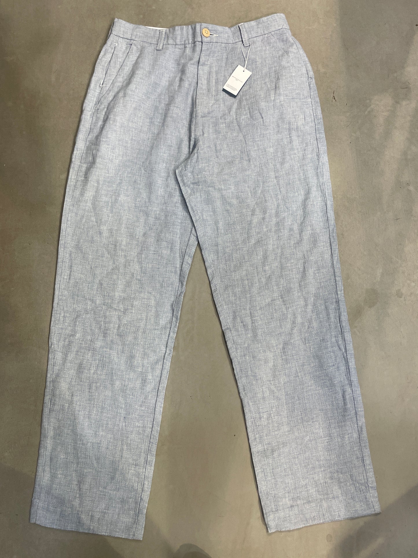 Hollister Sky Blue Colour Regular Fit Premium Quality Unisex Linen Pant 990470