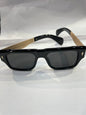 SOM Black Golden Frame Black Shade Unisex Sunglasses ZS98355 52 17 143