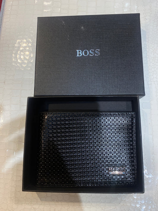 SOB BOS Black colour With Sliver Logo Imported Men Wallet 988038