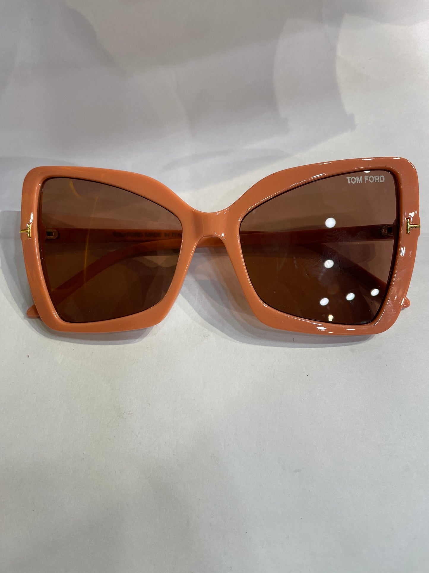 MOT TOM Peach Frame Pink Shade Unisex Sunglass SUN2038