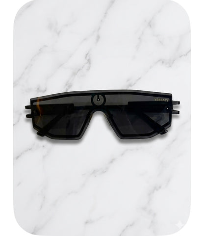 REV Black Frame Black Shade Unisex Sunglass LY-98427 52 16 142