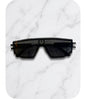 REV Black Frame Black Shade Unisex Sunglass LY-98427 52 16 142