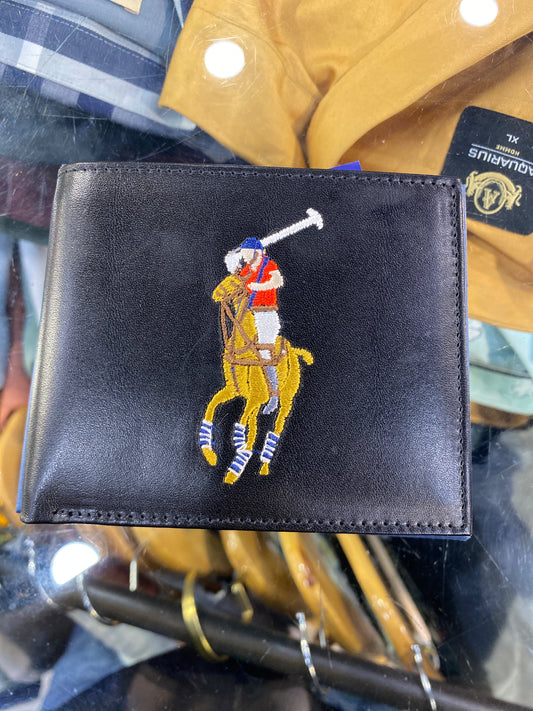 LOP POL Genuine Leather Horse Embroidered Men’s Wallet 990760