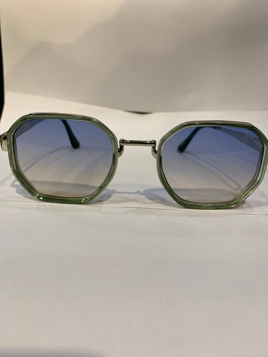 LEC Trancy Green Silver Frame Multi Trancy Shade Unisex Sunglasses C-556 57 18 140