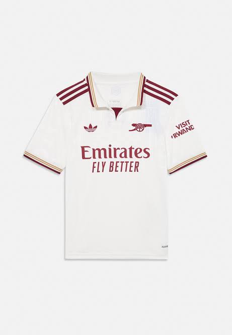 Ida Adi White Maroon Colour Emirates Fly Better Coller Tshirt Jersey P95987