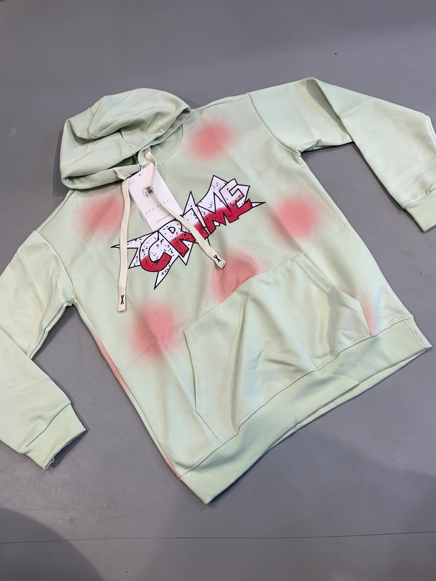 LDA Crime Pista Pink Colour Must Be Stoped Full Sleeve Hoodie 7019