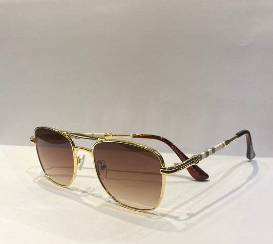 RUB Gold Frame Brown Shade Unisex Sunglasses 5069 51 22 137