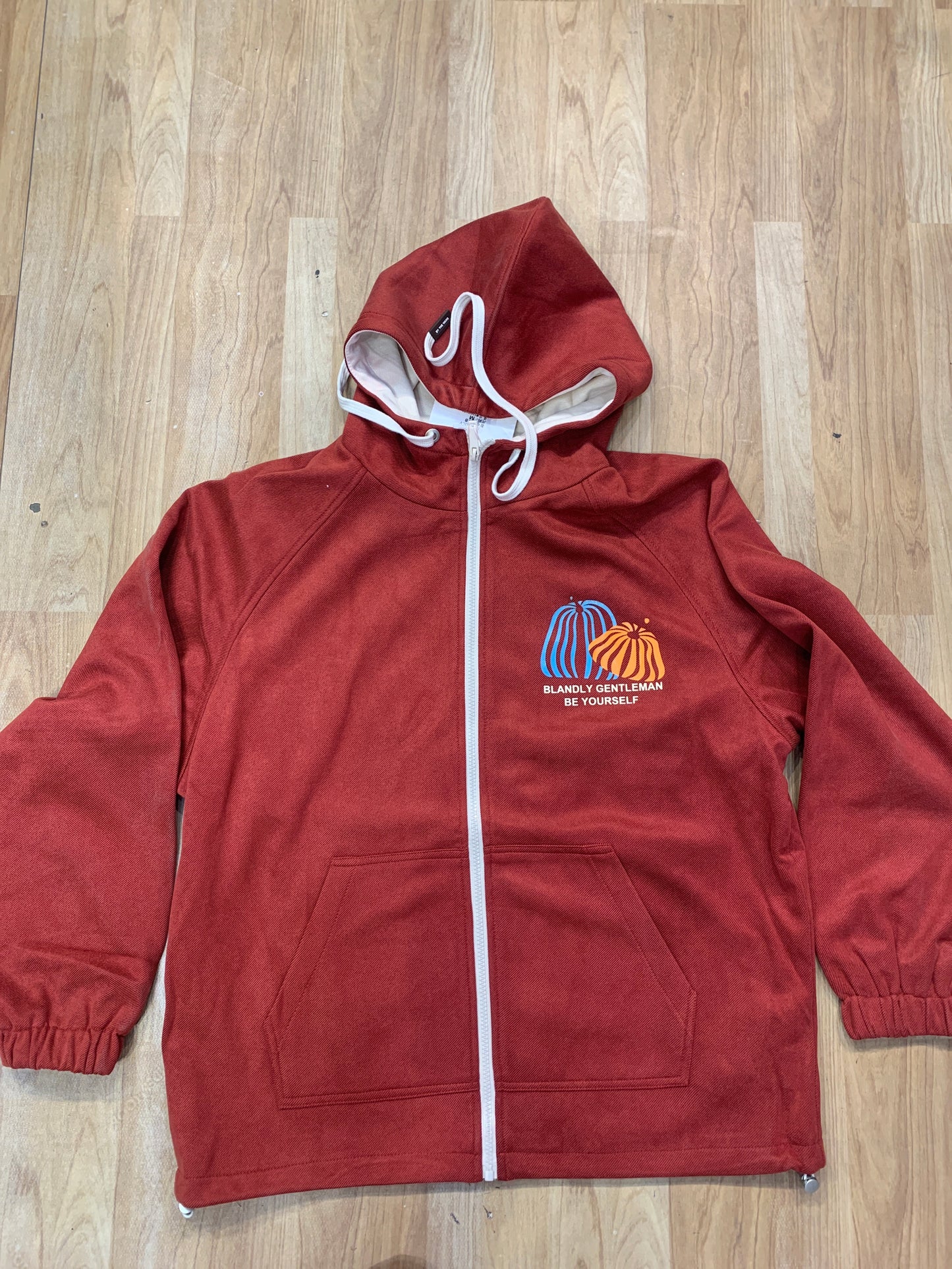 Blandly Gentleman Be Yourself Red Hoodie Pumpkin back Print 9918