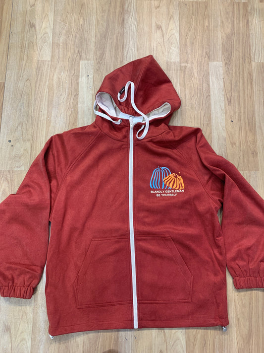 Blandly Gentleman Be Yourself Red Hoodie Pumpkin back Print 9918
