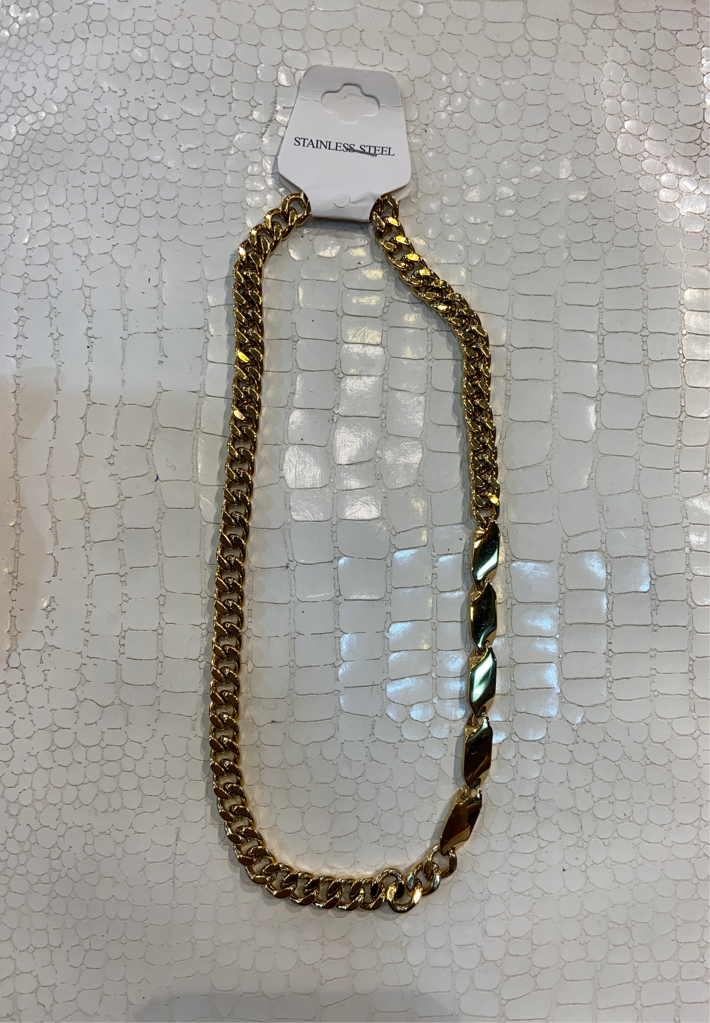 Imported Stainless Steel Silver/Golden Colour Neckchain 988438