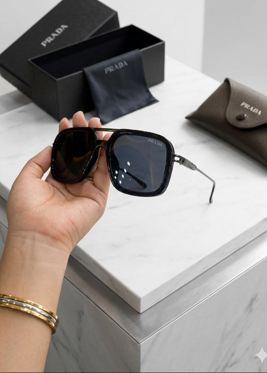 ARP Black Frame Black Shade Unisex Branded Sunglasses SUN206