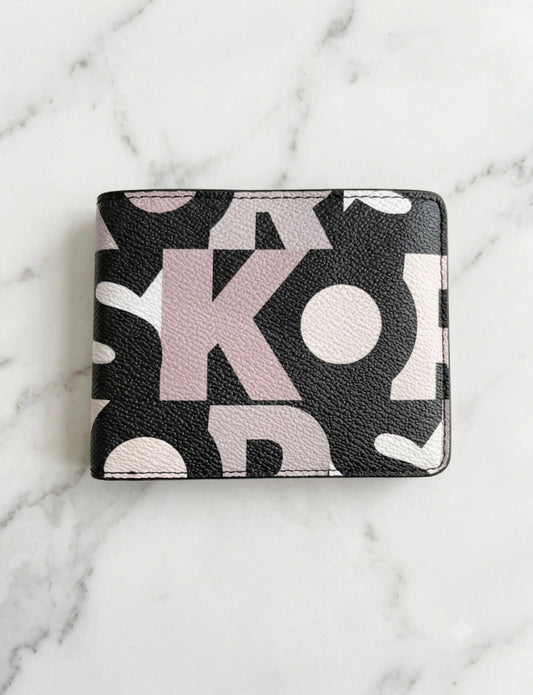 CIM MIC Alphabet Print Genuine Leather Wallet 990947