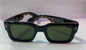 SOM Glossy Black Frame Green Shade Black Leopard Stick Unisex Sunglasses ZS98098 52 16-143