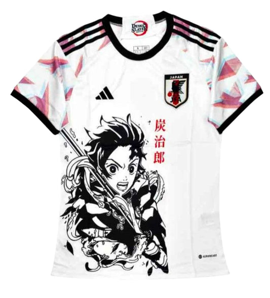 Ida Adi JFA Japan White Black Colour Demon Slayer Tanjira Jersey Dragon Ball Print P95985