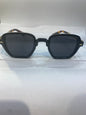SOM Black Frame Golden Leopard Stick Black Shade Unisex Sunglasses W6086 47 24 142