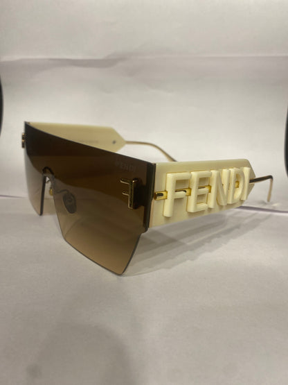 NEF Golden Stike Frame Brown Shade Unisex Sunglasses F35111 58 20 145