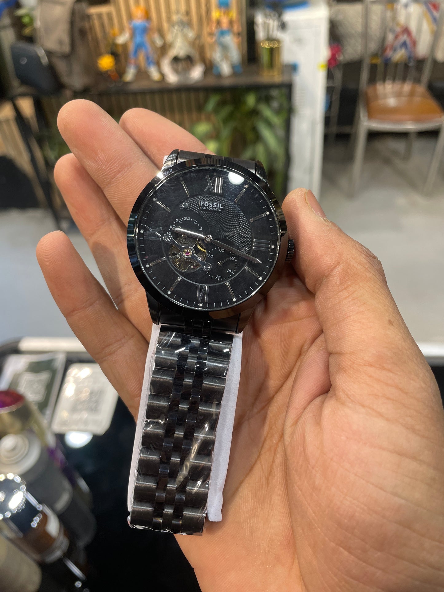 SOF FOS Black Chain With Black Dial Automatic Premium Mens Watch 990646