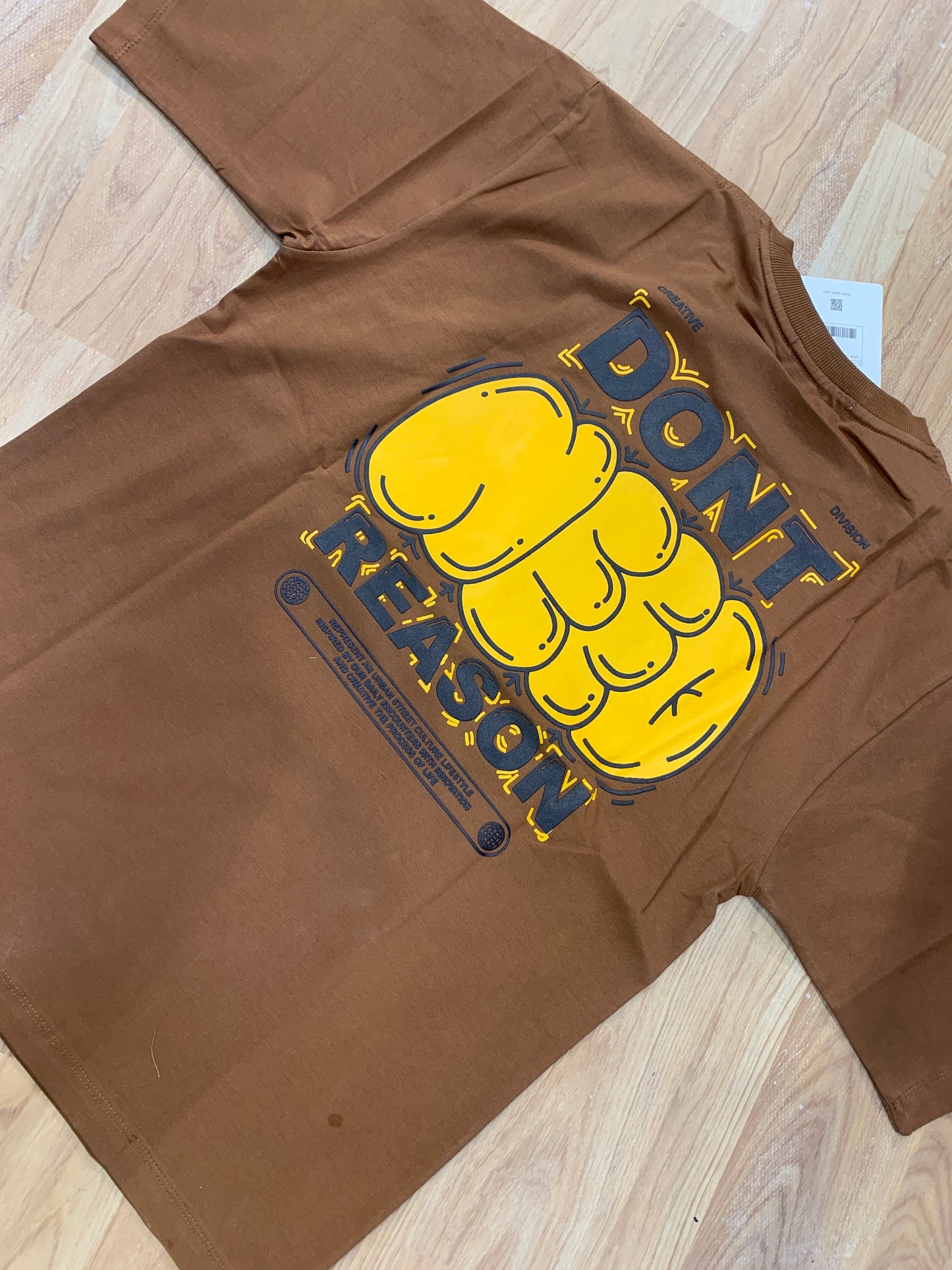 Raz cotton imported T shirts dark brown Colour over size DOnt Reason. 988661