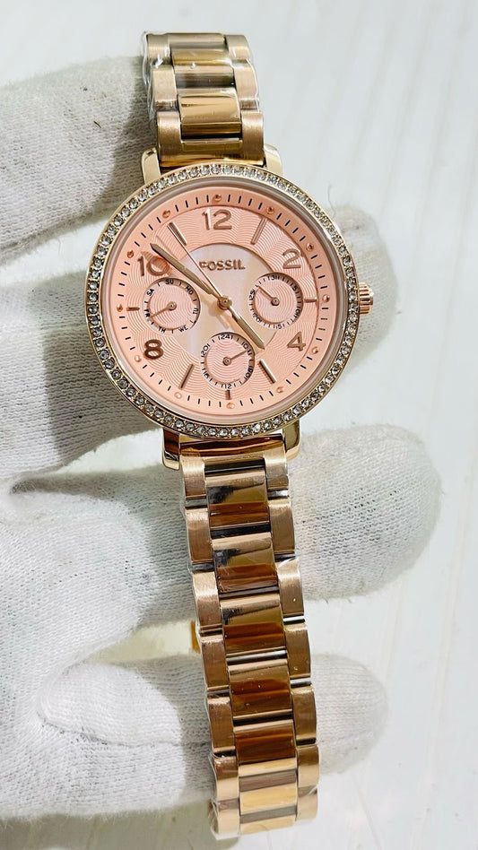 Sof Copper Chain Orange Dial Ladies Watch 988965