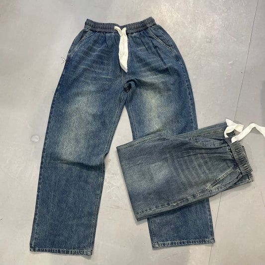 JJXZ Faded Bluish Grey Shade Denim Stretch Fit Jogger Style Jeans 7066