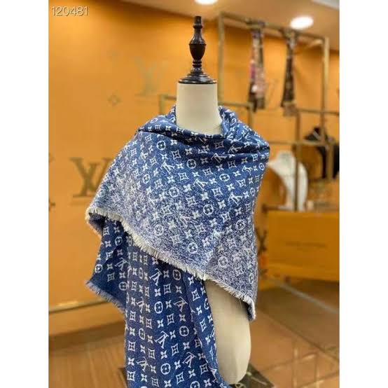 Uol Unisex Monogram Light Blue Stole 989695