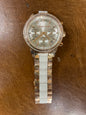 CIM MIC Copper White Chain White Dial Studed Ladies Watch 990997