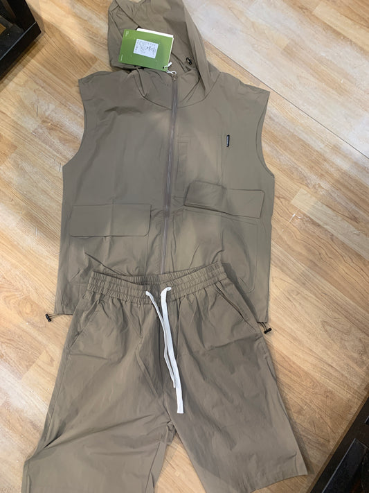 Coord set Wind Cheater Shorts Beige J621