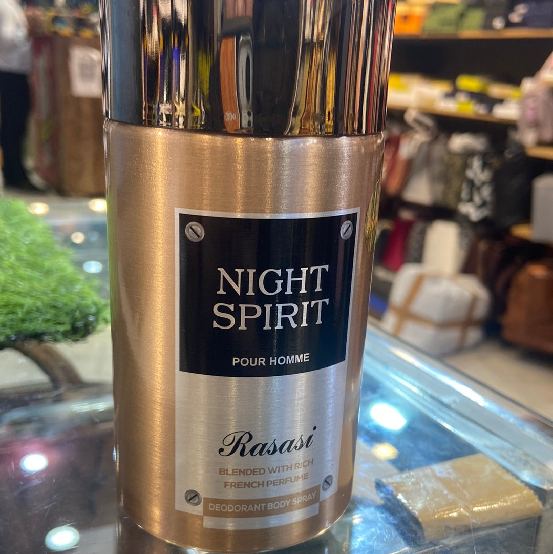 Night Spirit Pour Homme Rasasi Deo