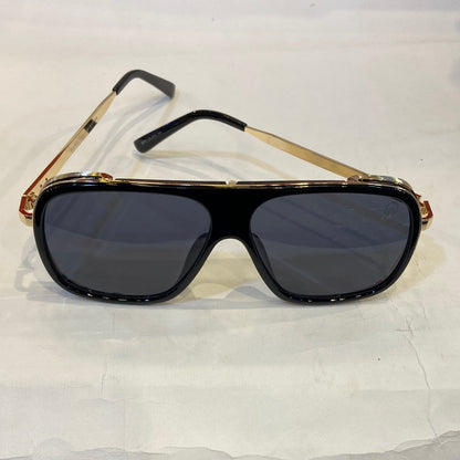 MAH Golden Black Frame Black Shade Sunglass 2672 58 16-141