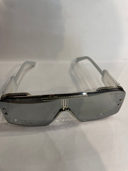 LAB Silver Frame Black Shade Unisex Sunglasses ZS98196 58 18-145