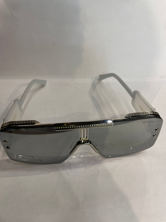 LAB Silver Frame Black Shade Unisex Sunglasses ZS98196 58 18-145