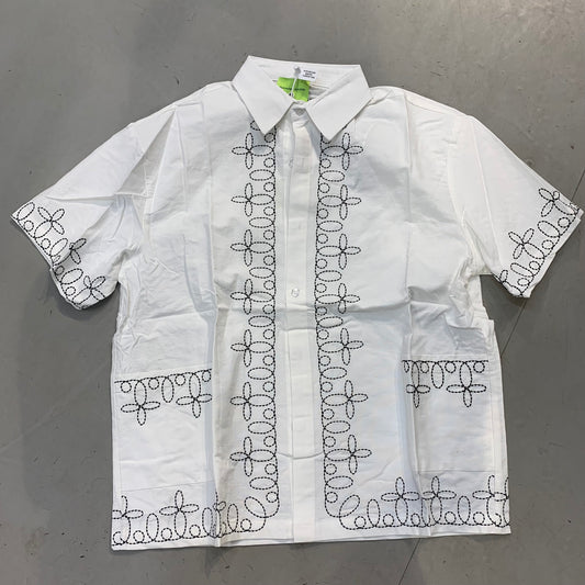 SAVAGE BASE White Colour With Black Print double side Pocket Imported Unisex Shirt YR9338