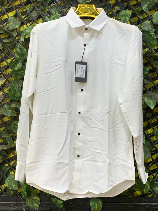 VNV White Colour Plain Japanese Shirt 990138
