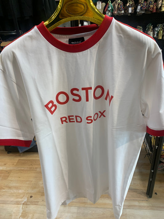 Adi Ida wen Boston White Colour Sleeve  Baseball Round Neck Premium Quality TShirt 988799