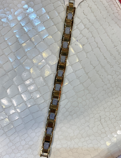 Imported Golden Silver Colour Designer Unisex Bracelet 988466