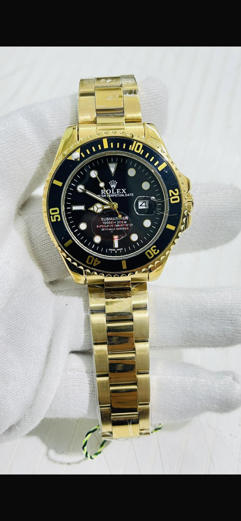 Lor Golden Chain Black Dial Men’s Watch 989332