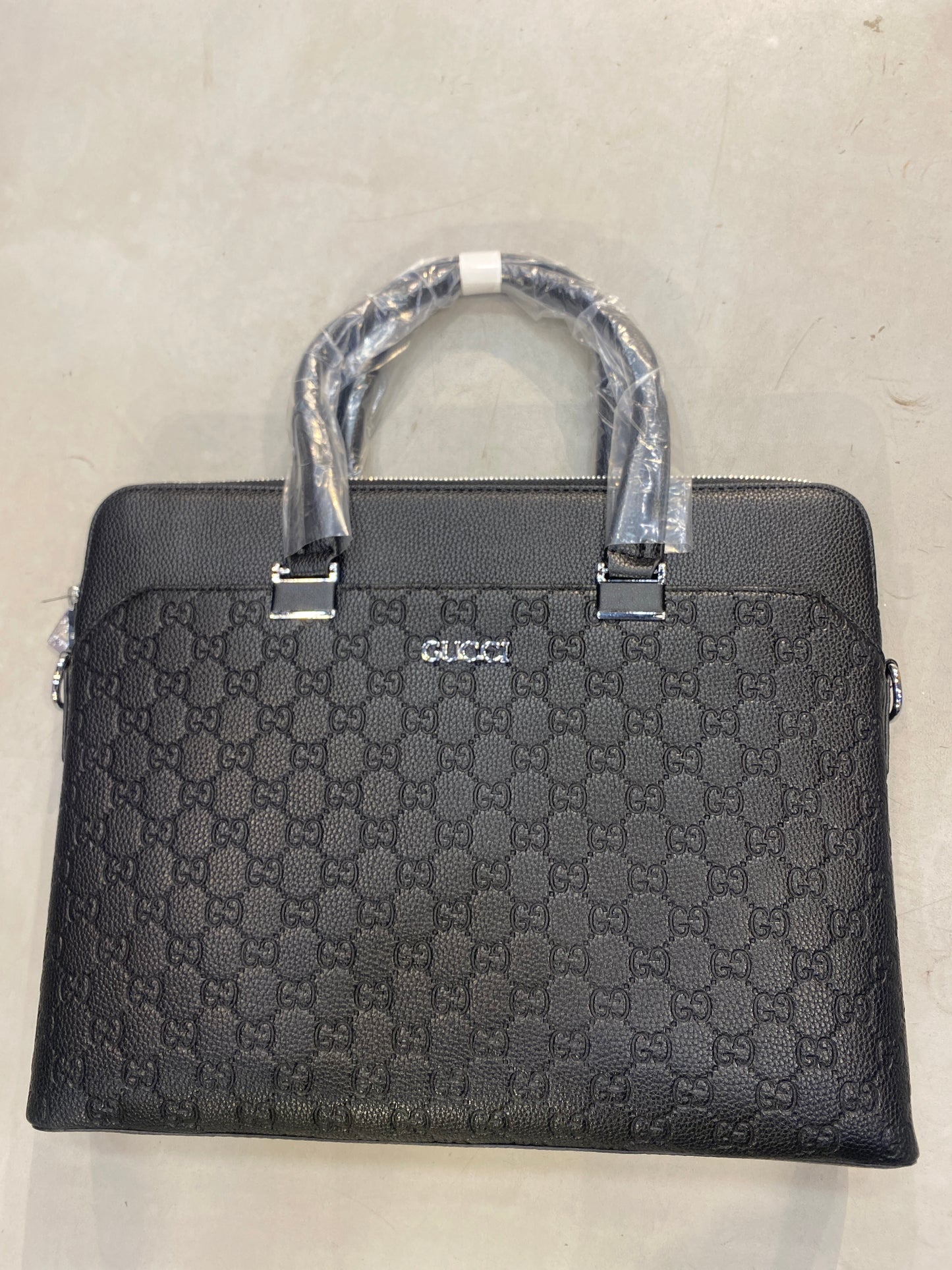CUG GG Print Black Colour With Leather Quality Laptop Bag GY8205-5#