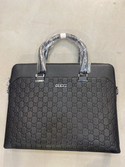 CUG GG Print Black Colour With Leather Quality Laptop Bag GY8205-5#
