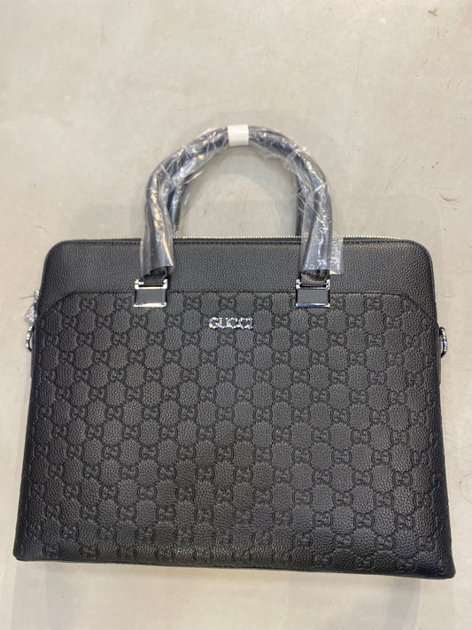CUG GG Print Black Colour With Leather Quality Laptop Bag GY8205-5#