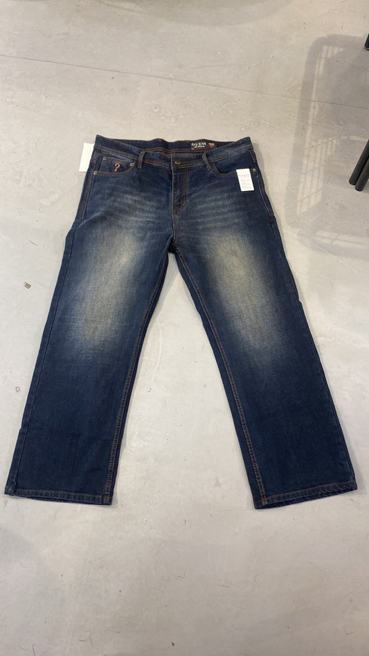 EUG GUE Dark Blue Faded Grey l Shade Premium Quality Straight Lose Fit Men’s Jeans 990359
