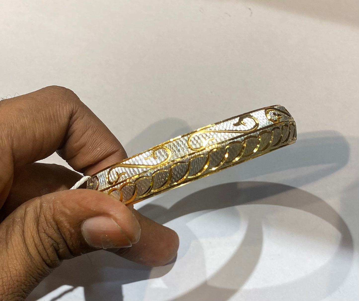 Gold Sliver Colour Premium Quality Unisex Kada Size 16  54307