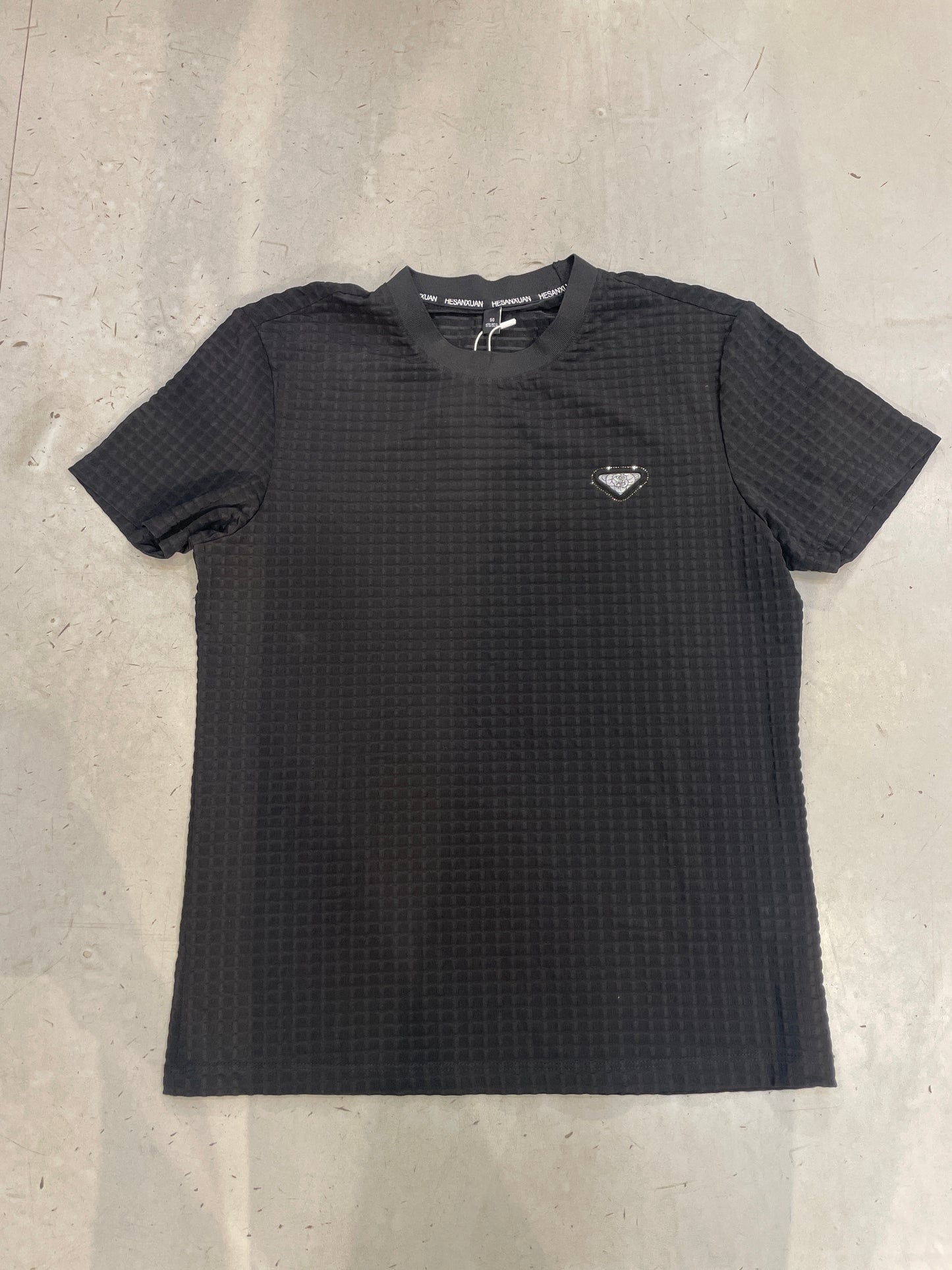 HESANXUAN Black Colour Lycra Fitted Dry Fit Imported Unisex TShirt 990882