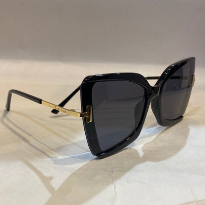 MOT Glossy Black Frame Black Shade Unisex Sunglasses 6925 65 20-136