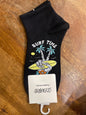 Scenario Black Colour Surf Time  Print Premium Quality Ankle Socks 991288