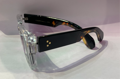 SOM Trancy Frame Black Shade Leopard Brown Stick Unisex Sunglasses ZS98098 52 16-143