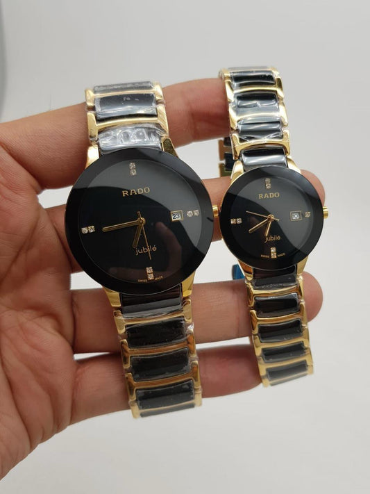 DAR Black Golden Chain Black Dial Women Watch 988986