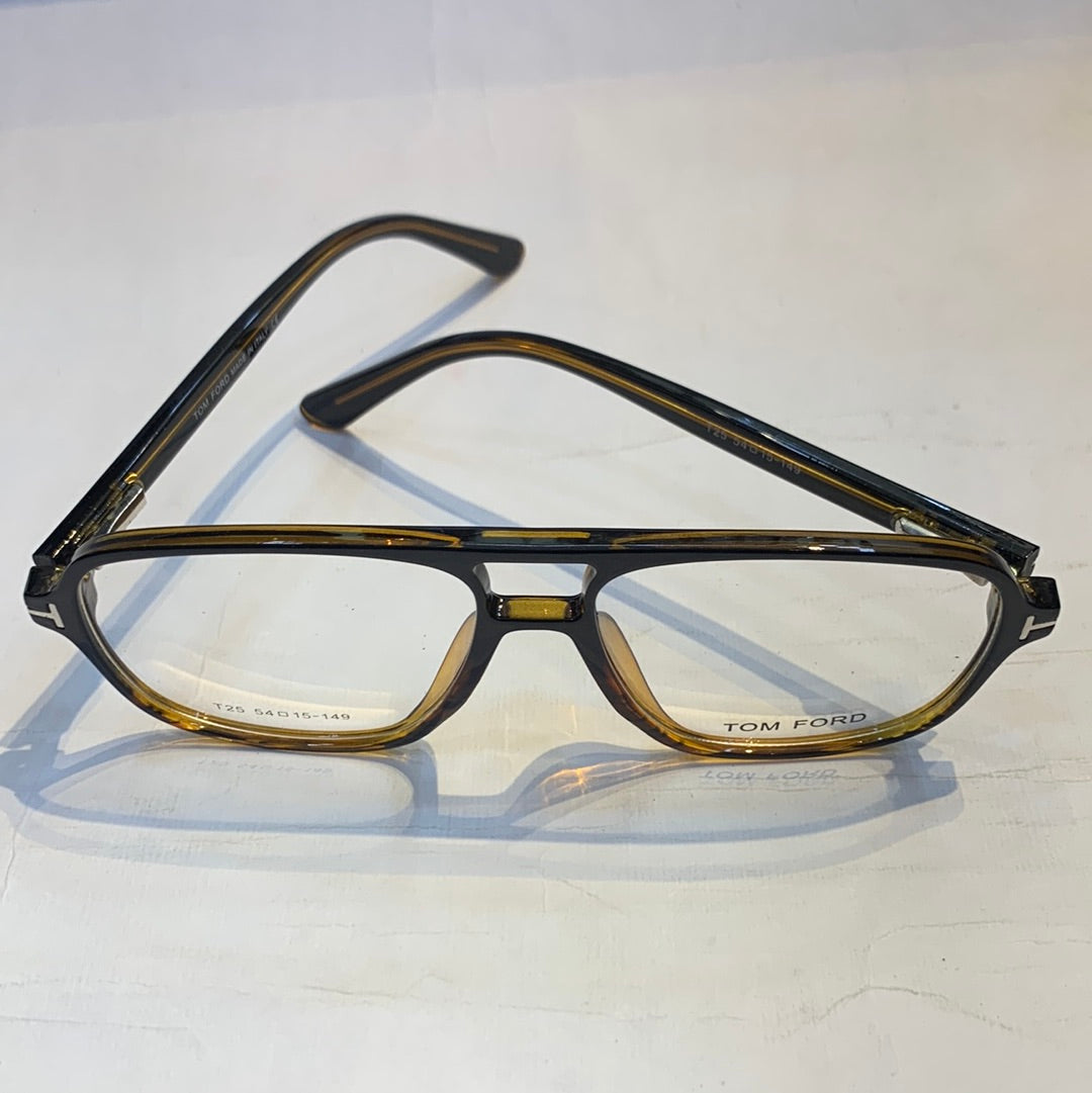 MOT Leopard Print Frame Transparent Shade Sunglass T25 54 15-149