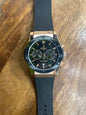 BUH HUB Black Silicone Strap Black Ring Copper Black Dial Men’s Watch 991229